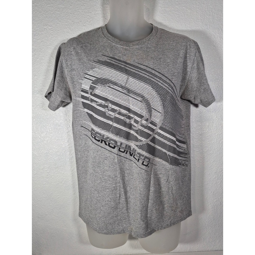 Ecko Unltd Mens Small Gray Graphic T-Shirt Rhino Logo Streetwear Short Sleeve